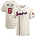 Custom #6 Cream ATL Baseball Shirt Top