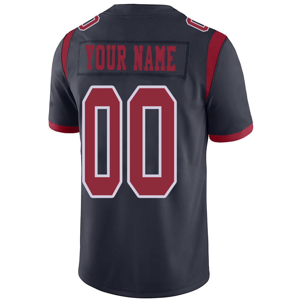 Custom Navy HOU Football Shirt Top