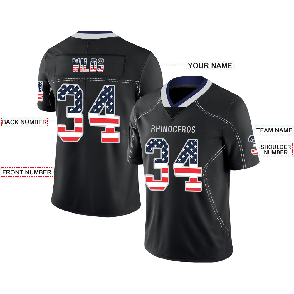 Custom Black DAL Football Shirt Top