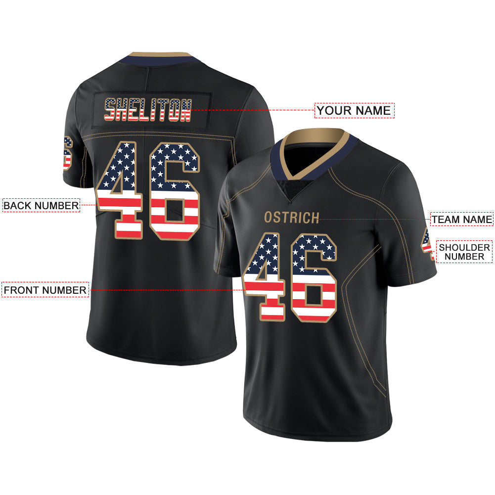 Custom Black LAC Football Shirt Top
