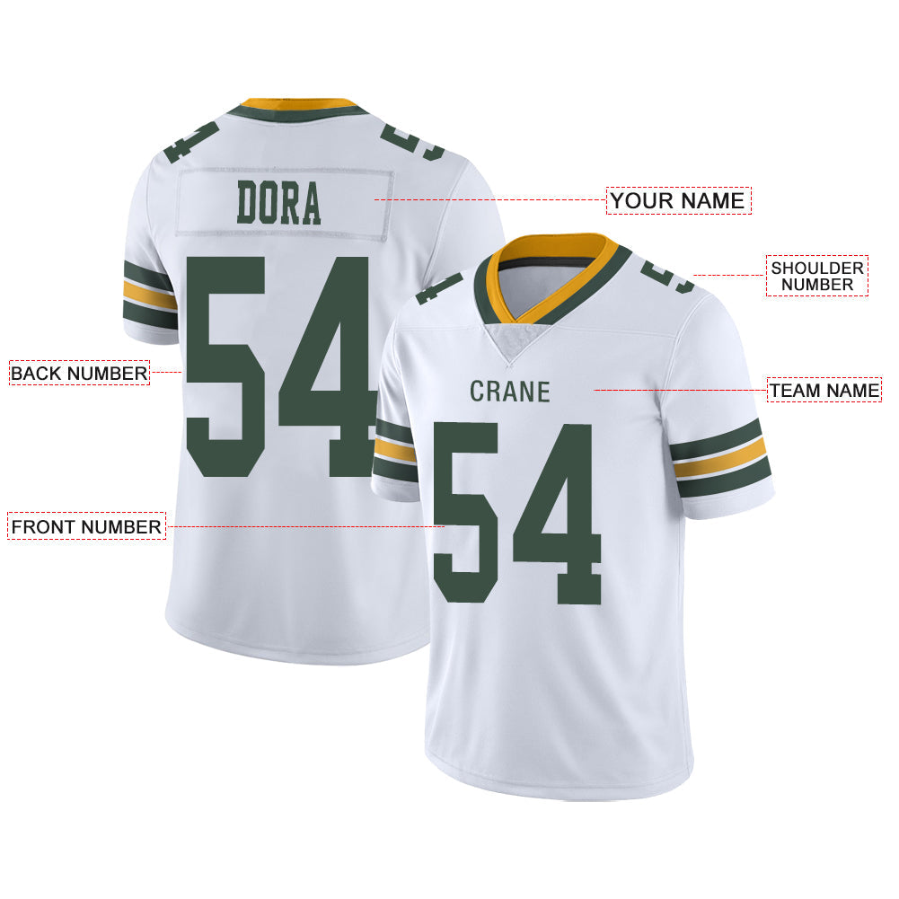 Custom White GB Football Shirt Top