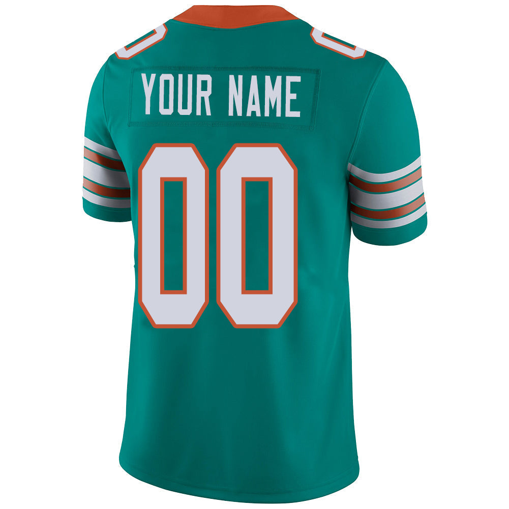 Custom Aqua MIA Football Shirt Top
