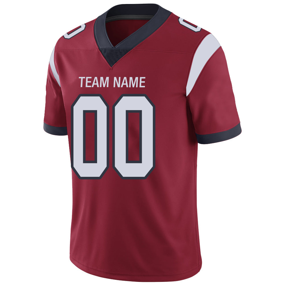 Custom Red HOU Football Shirt Top
