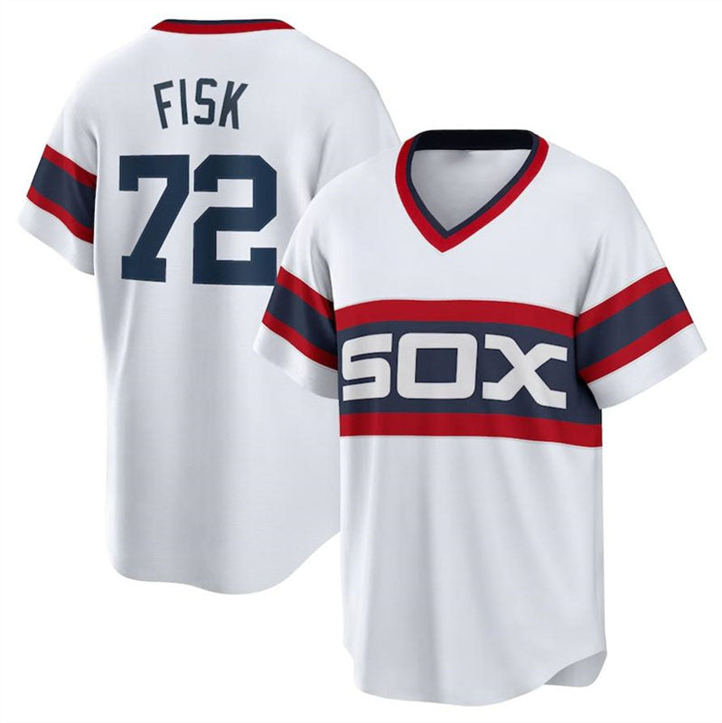 Custom #72 White CWS Baseball Shirt Top