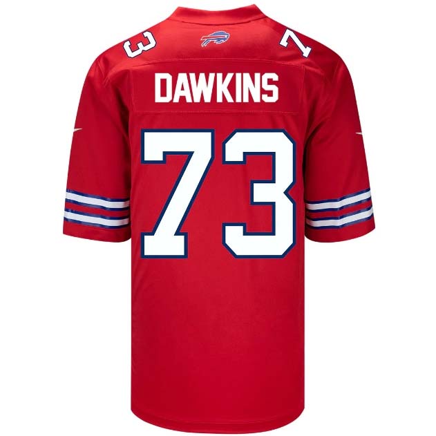 Custom #73 Red BUF Football Shirt Top