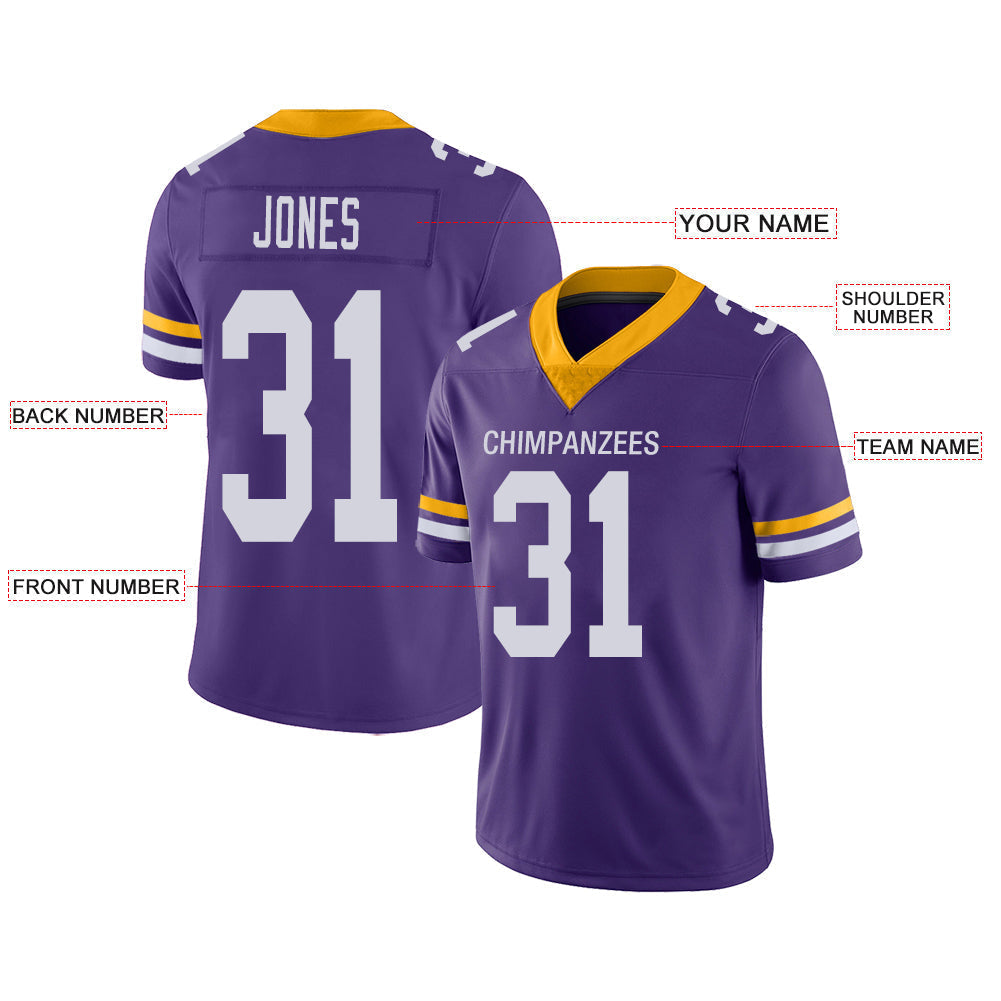 Custom Purple MIN Football Shirt Top