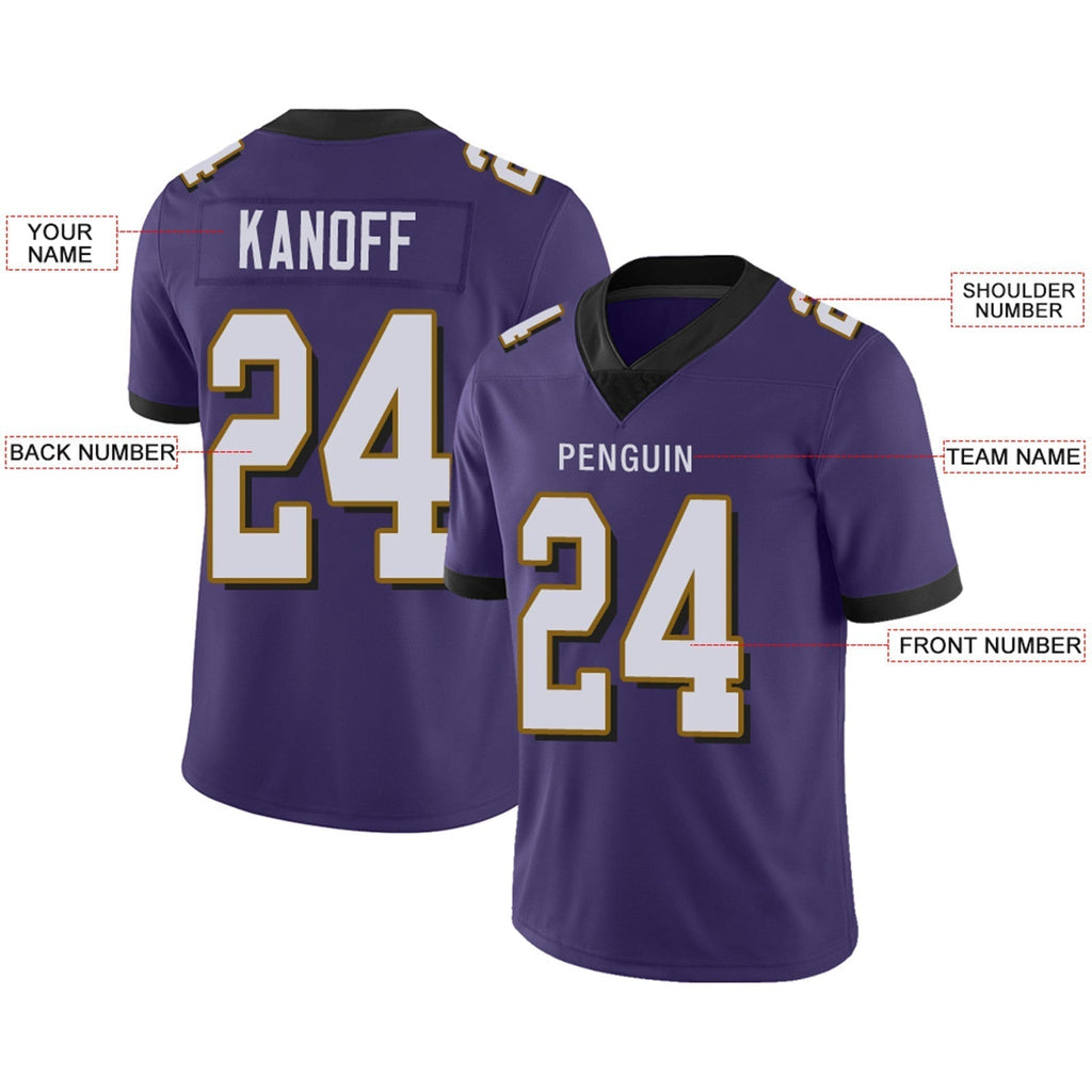 Custom Purple BAL Football Shirt Top