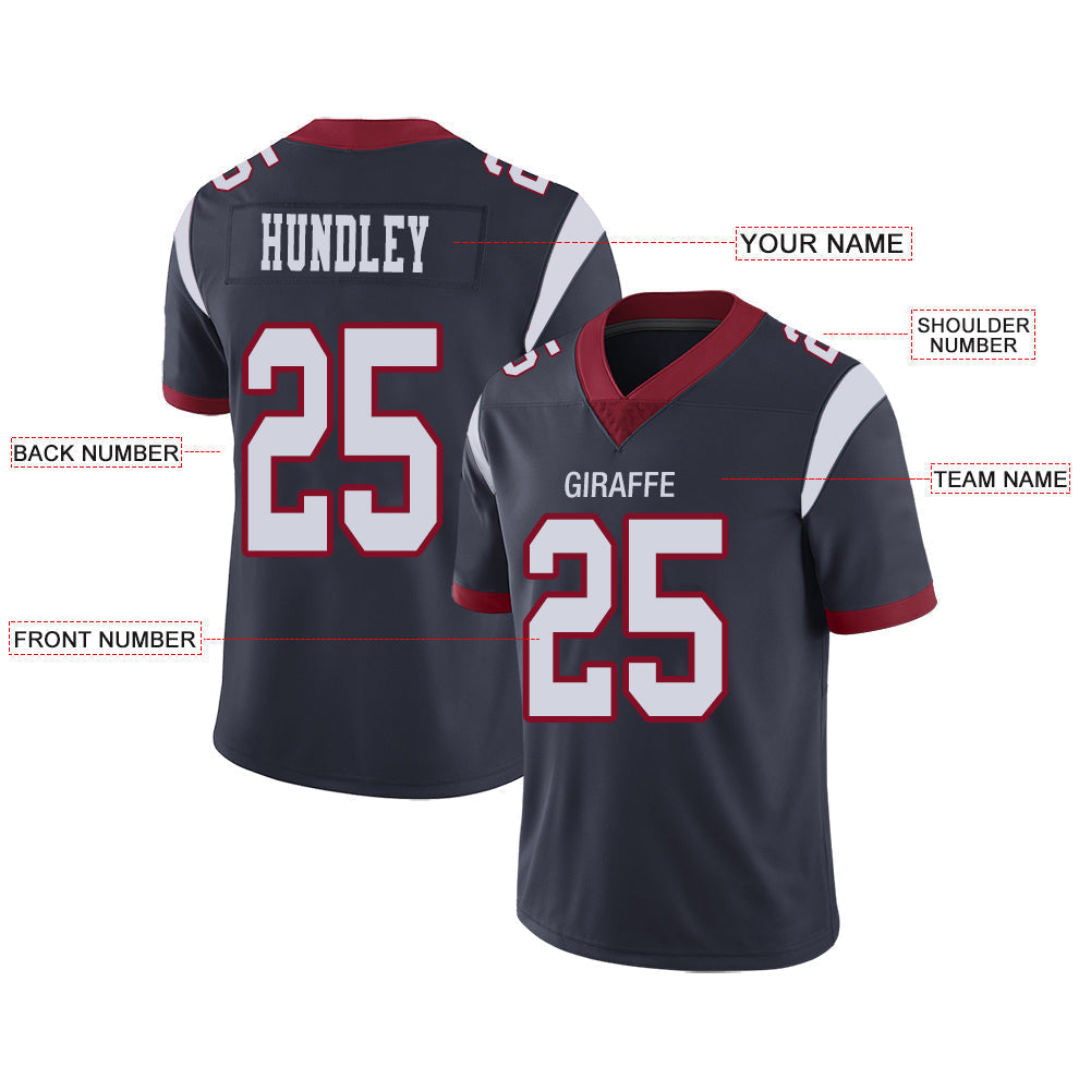 Custom Black HOU Football Shirt Top