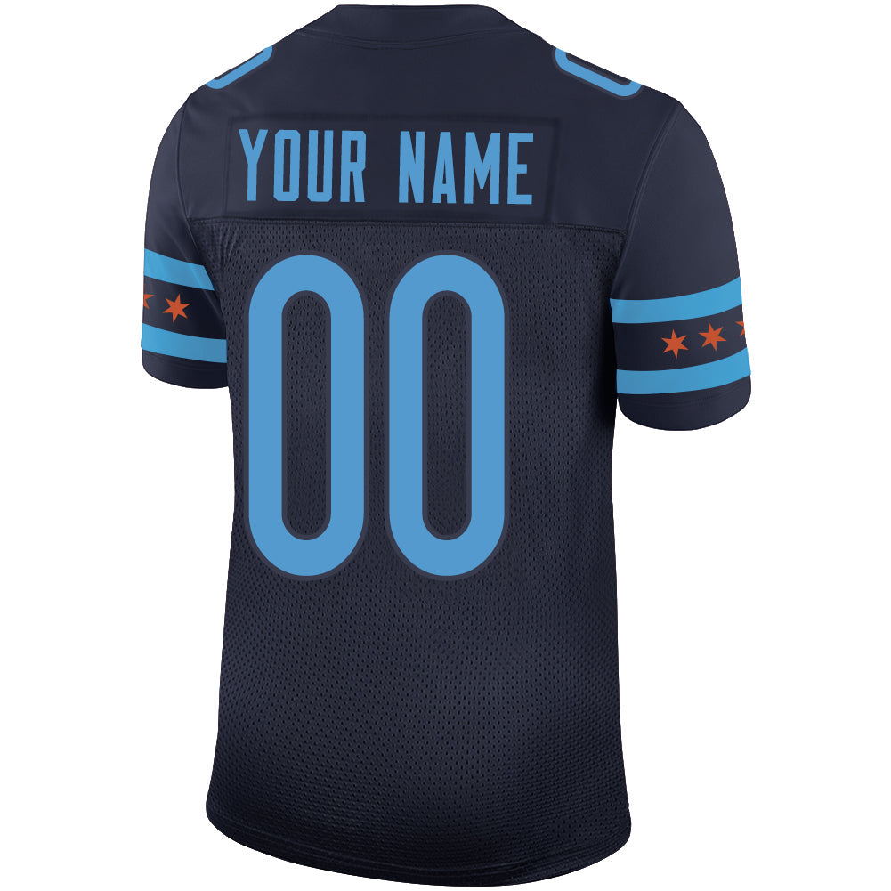 Custom Navy Football Shirt Top