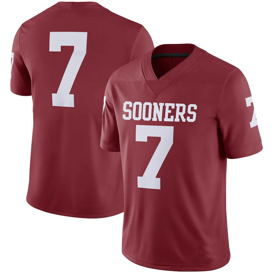 Custom #7 Crimson Football Shirt Top
