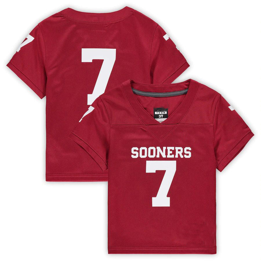 Custom #7 Crimson Football Shirt Top