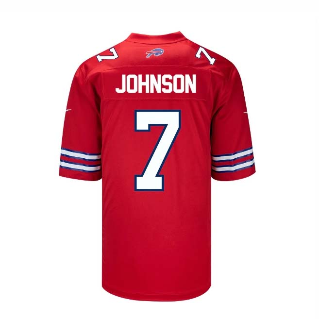 Custom #7 Red BUF Football Shirt Top