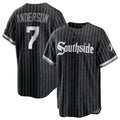 Custom #7 Black City Connect CWS Baseball Shirt Top