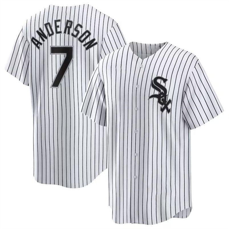 Custom #7 White City Connect CWS Baseball Shirt Top