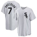 Custom #7 White City Connect CWS Baseball Shirt Top