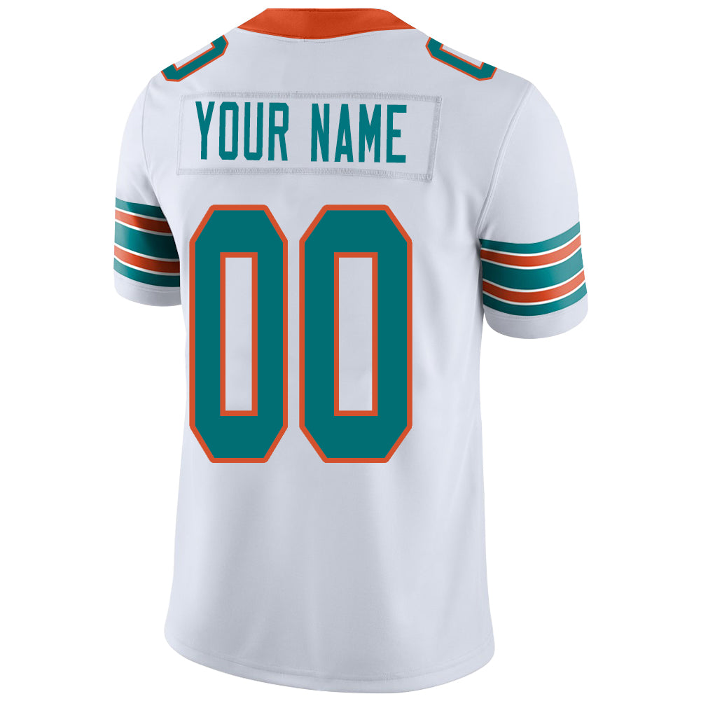 Custom White MIA Football Shirt Top