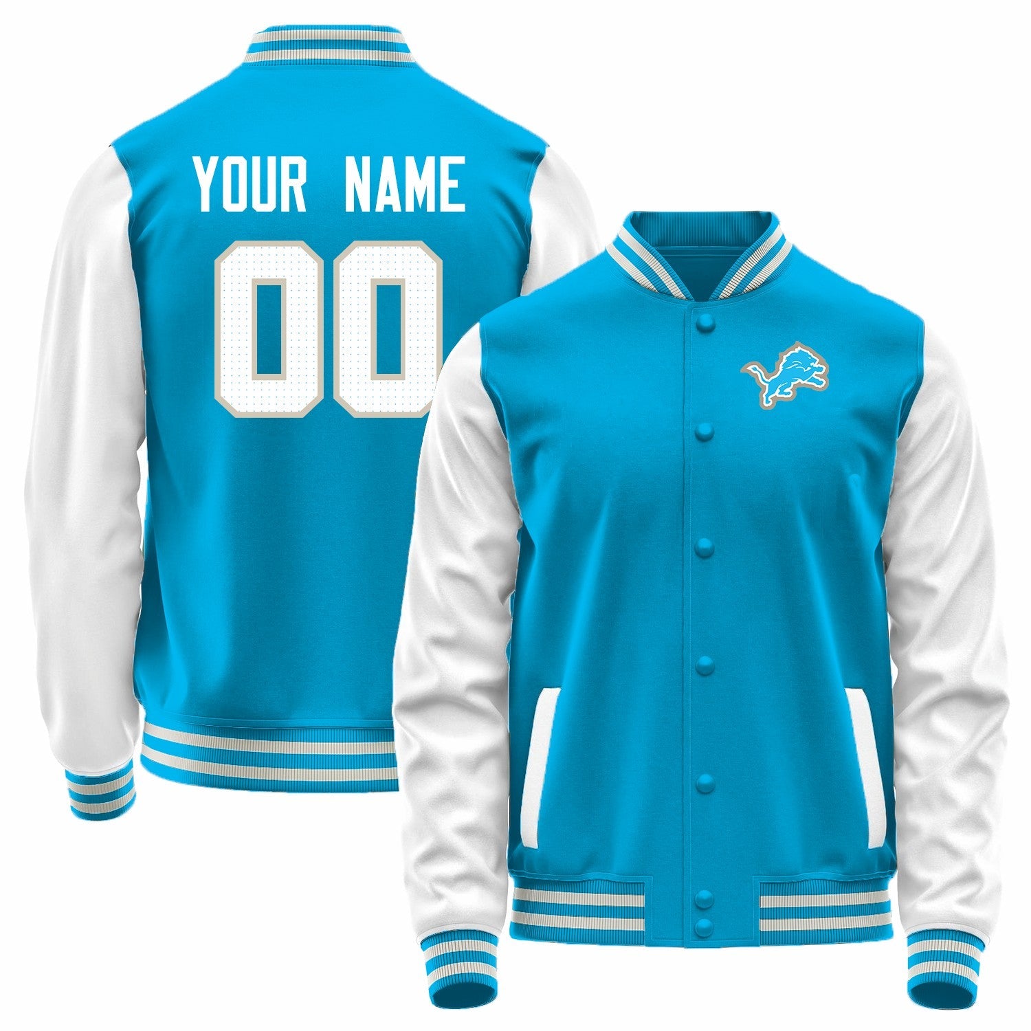 Custom White DET Football Shirt Top