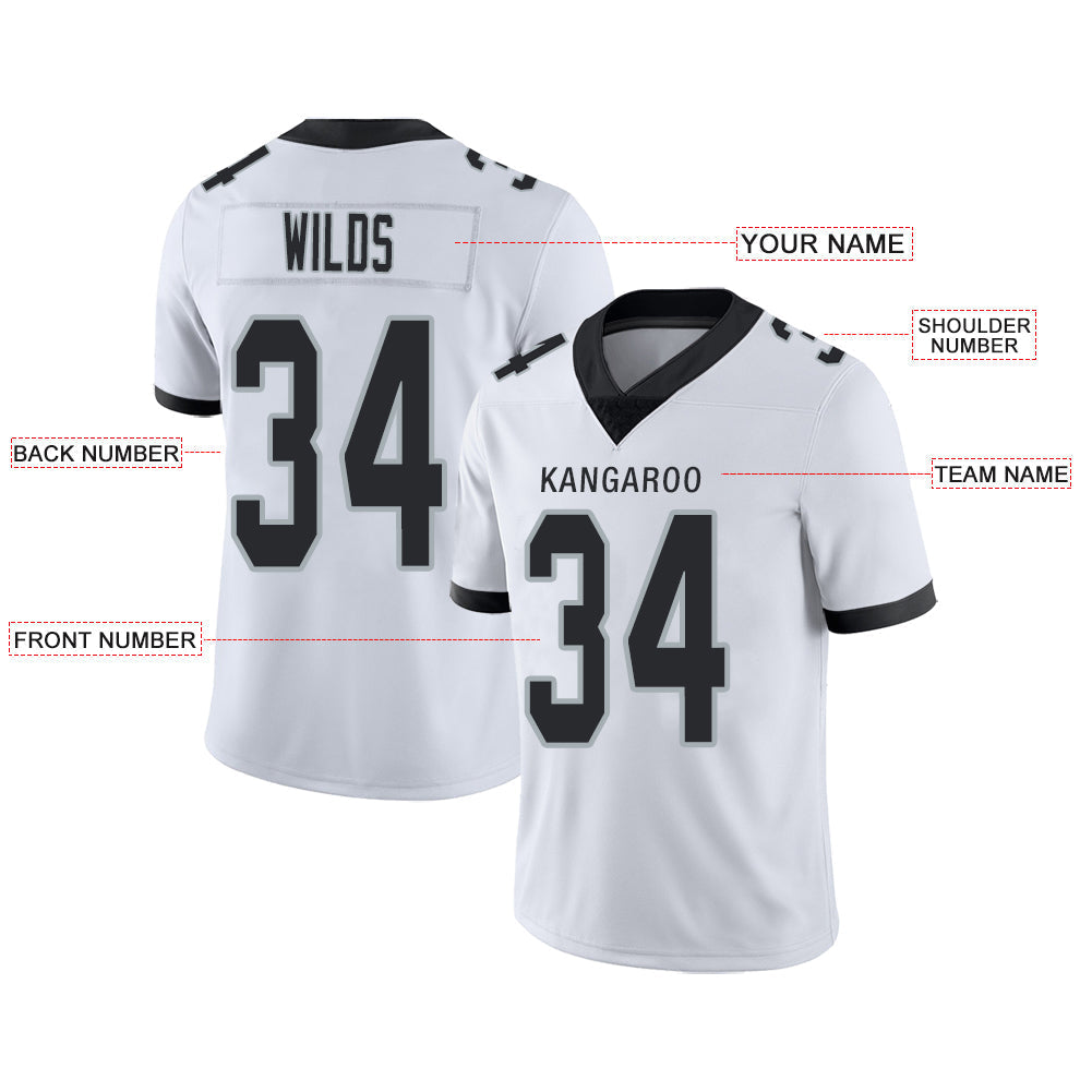 Custom White LV Football Shirt Top