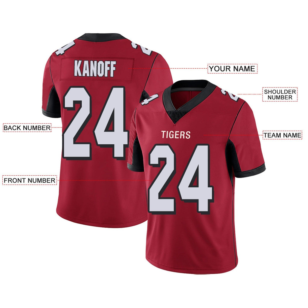 Custom Red ATL Football Shirt Top