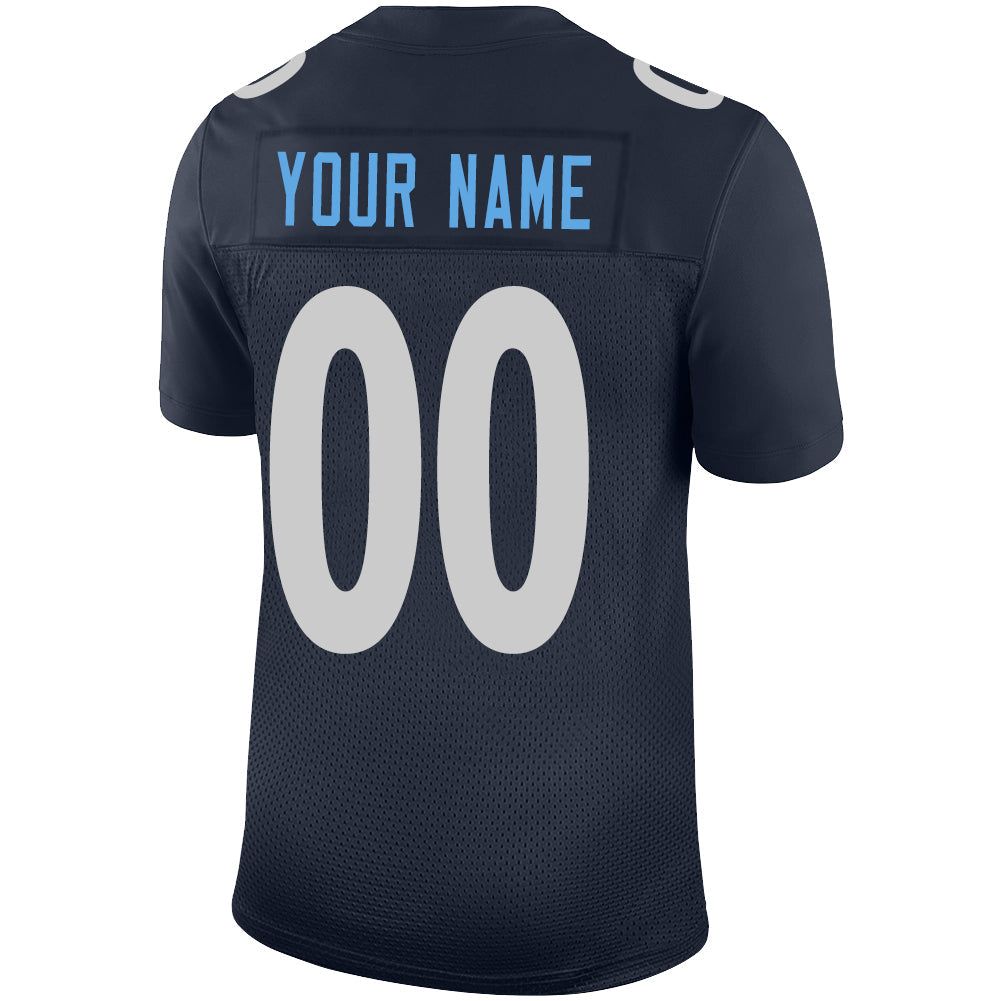 Custom Navy NYJ Football Shirt Top