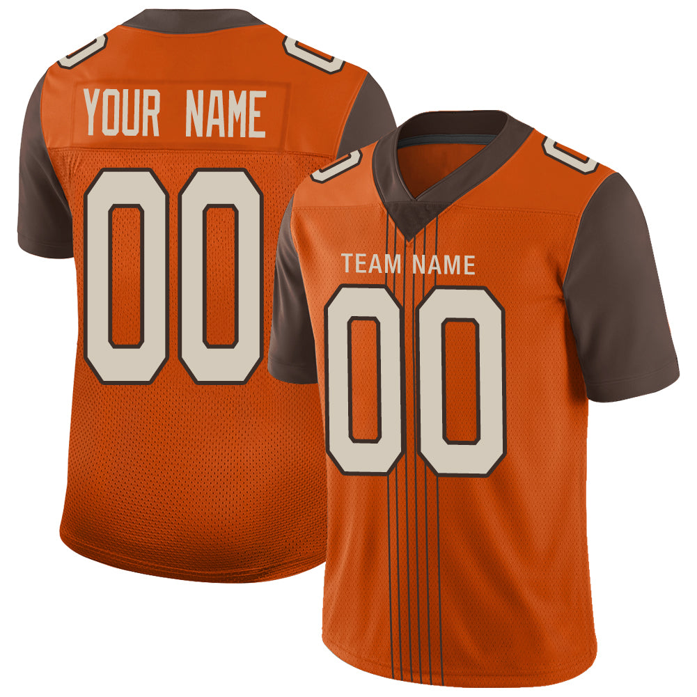 Custom Orange Football Shirt Top