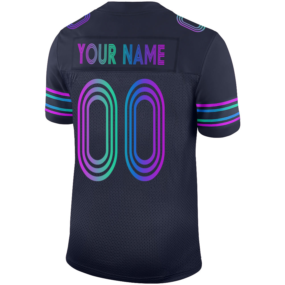 Custom Navy DAL Football Shirt Top