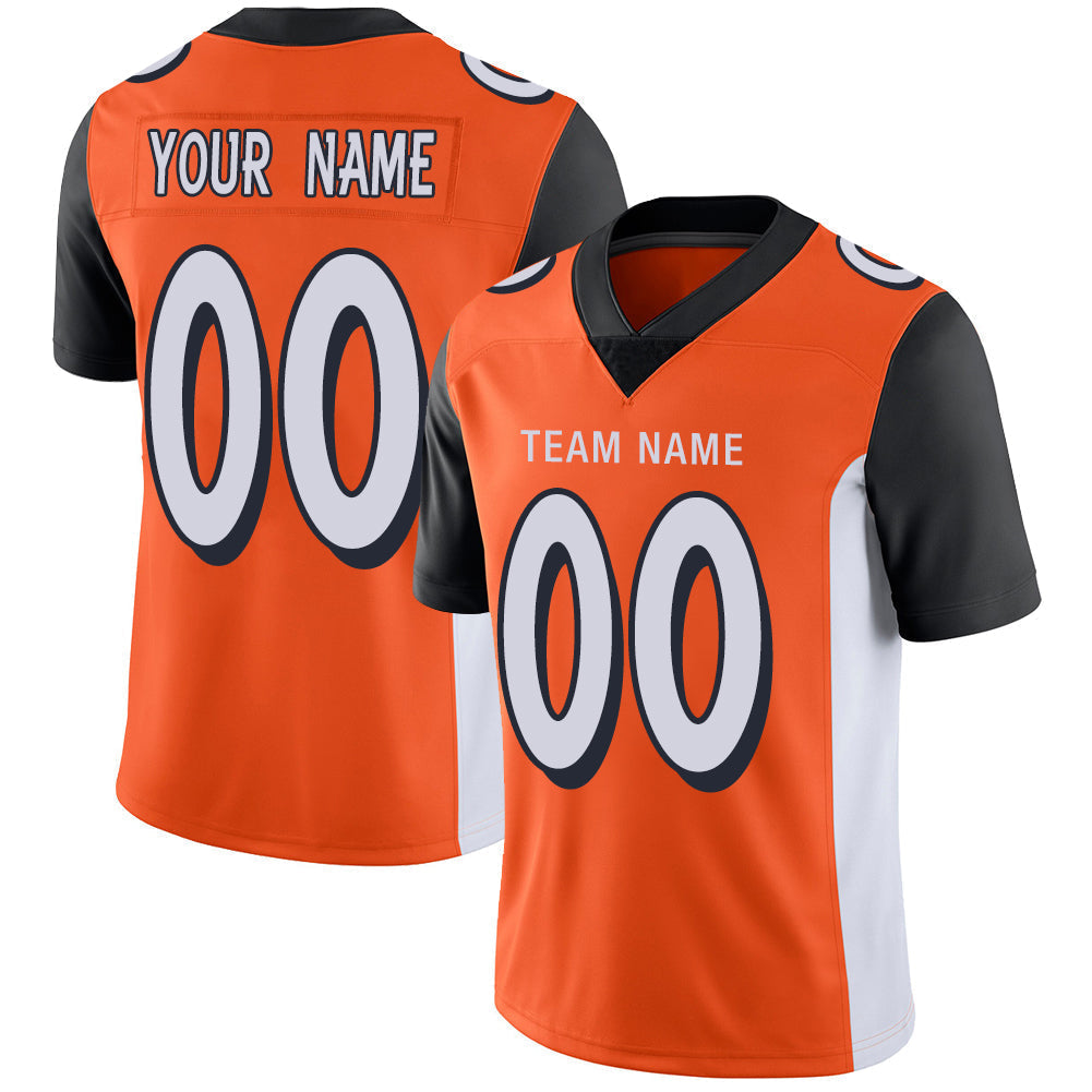 Custom Orange Football Shirt Top