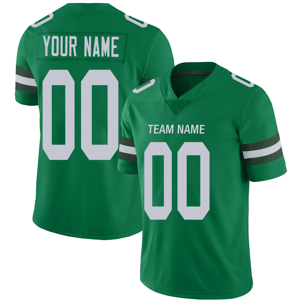 Custom Green NYJ Football Shirt Top