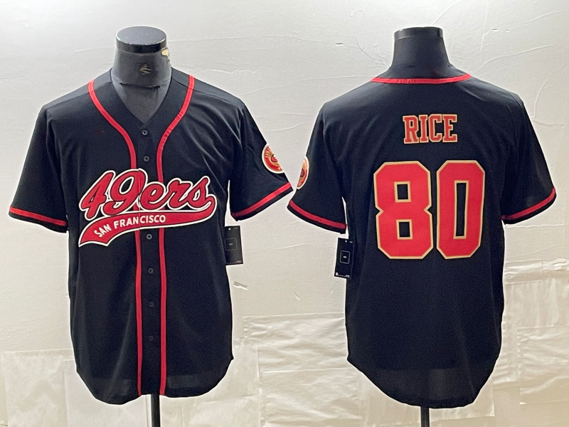 Custom #80 Black Baseball Shirt Top