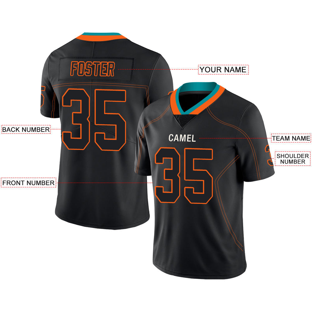 Custom Black MIA Football Shirt Top