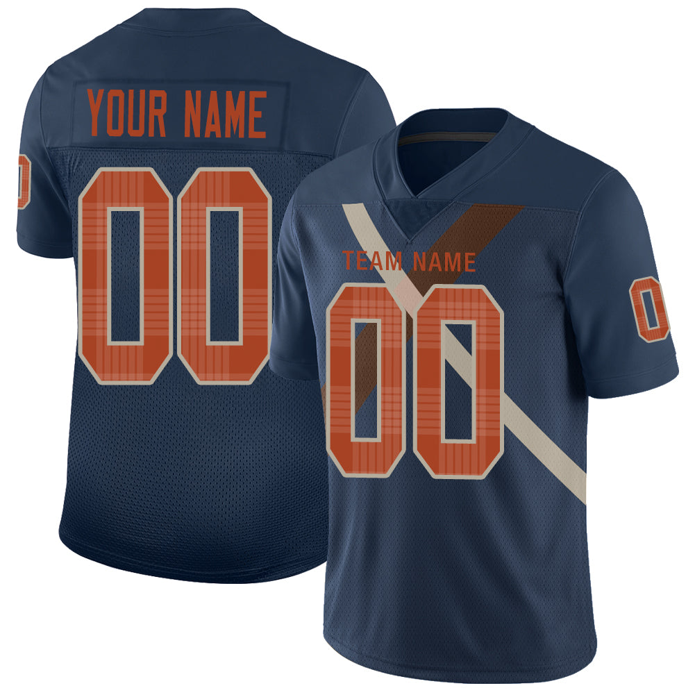 Custom Navy Football Shirt Top