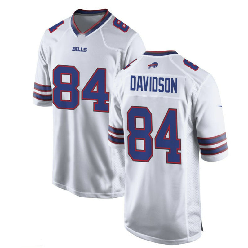 Custom #84 White BUF Football Shirt Top