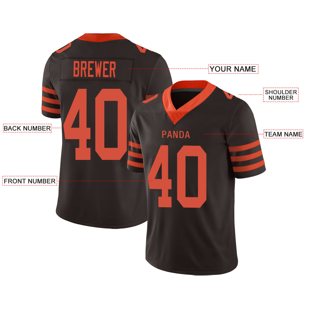 Custom Brown Football Shirt Top