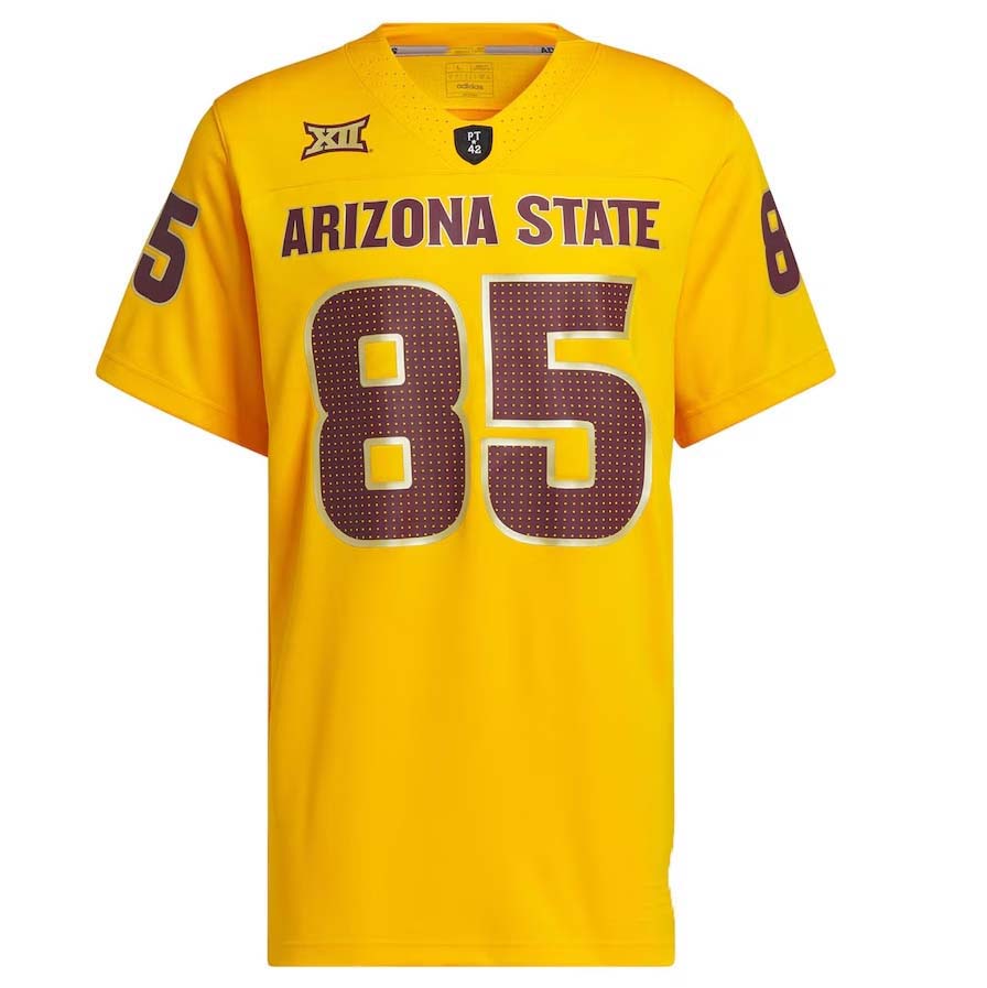 Custom #85 Gold College Shirt Top