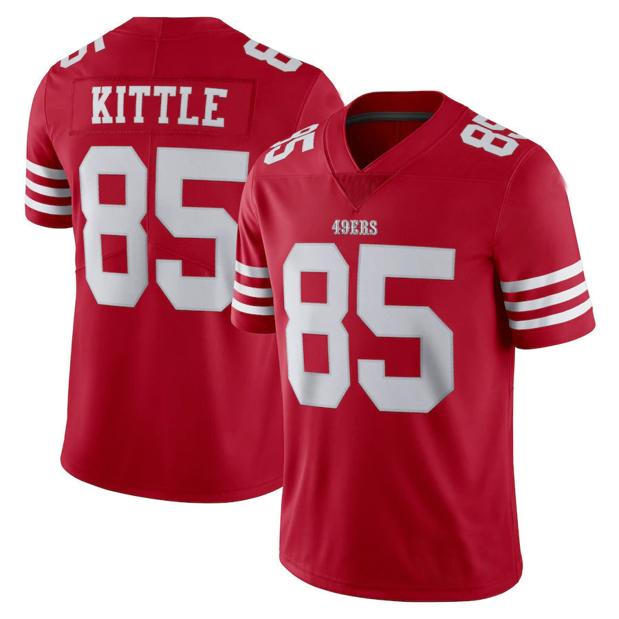 Custom #85 Red 2022 SF Football Shirt Top