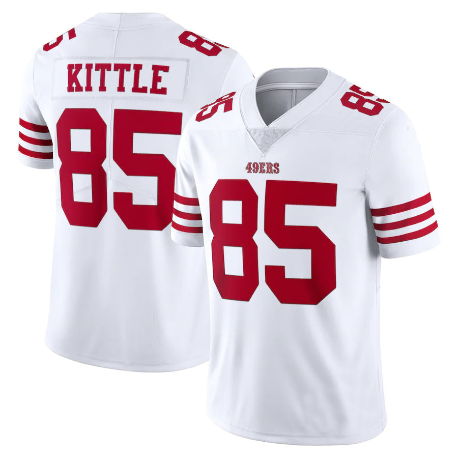 Custom #85 White 2022 SF Football Shirt Top