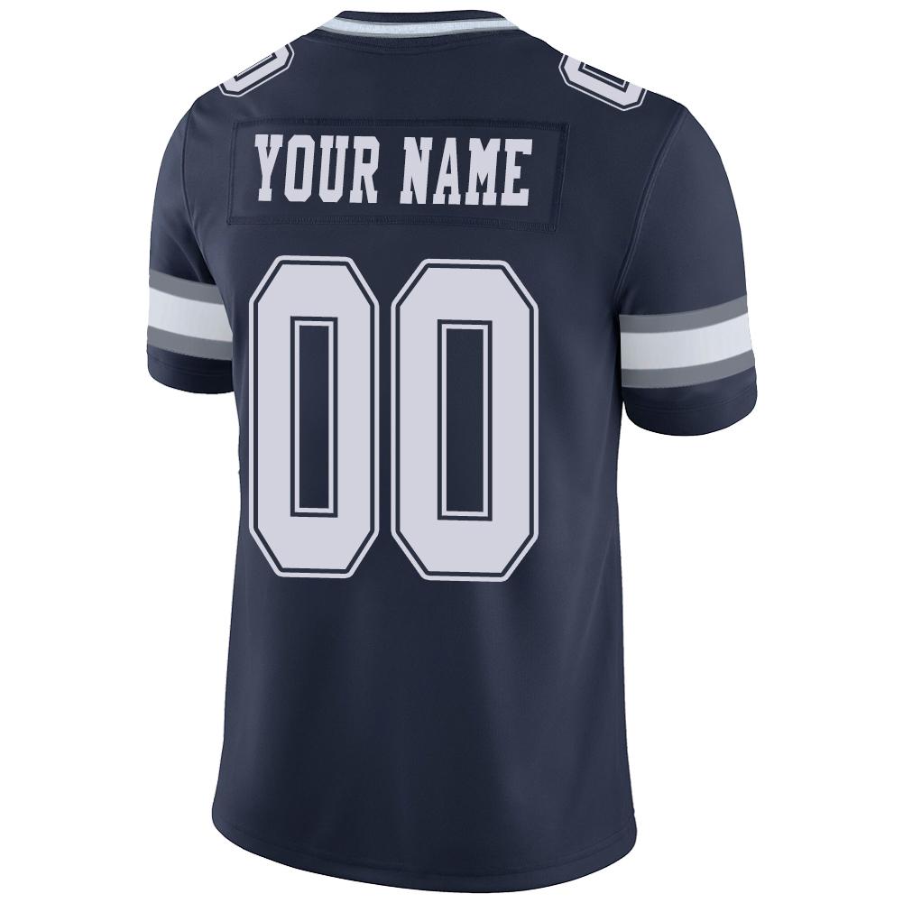 Custom Navy DAL Football Shirt Top