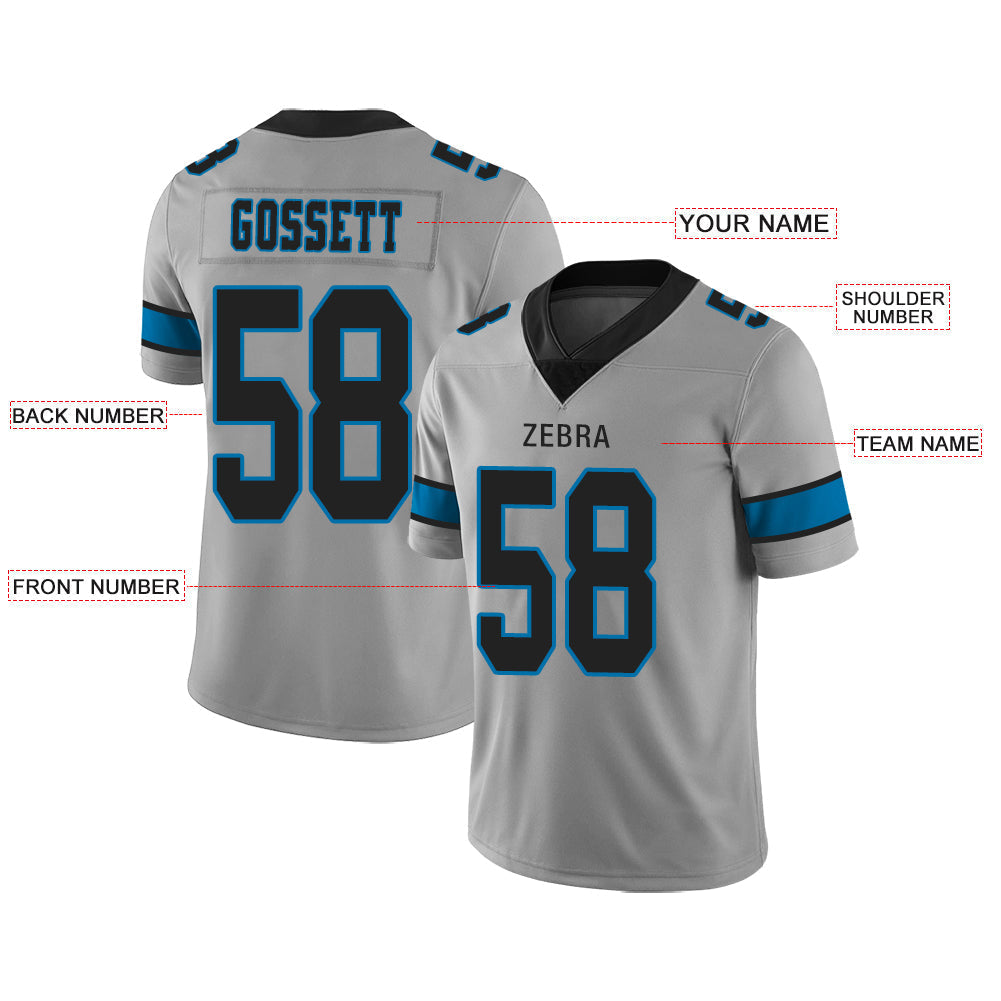 Custom Grey Football Shirt Top