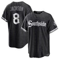 Custom #8 Black City Connect CWS Baseball Shirt Top