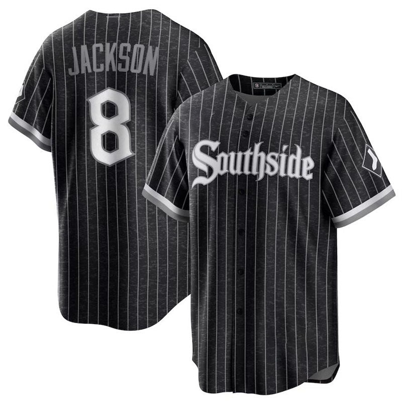 Custom #8 Black City Connect CWS Baseball Shirt Top