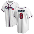 Custom #8 White ATL Baseball Shirt Top