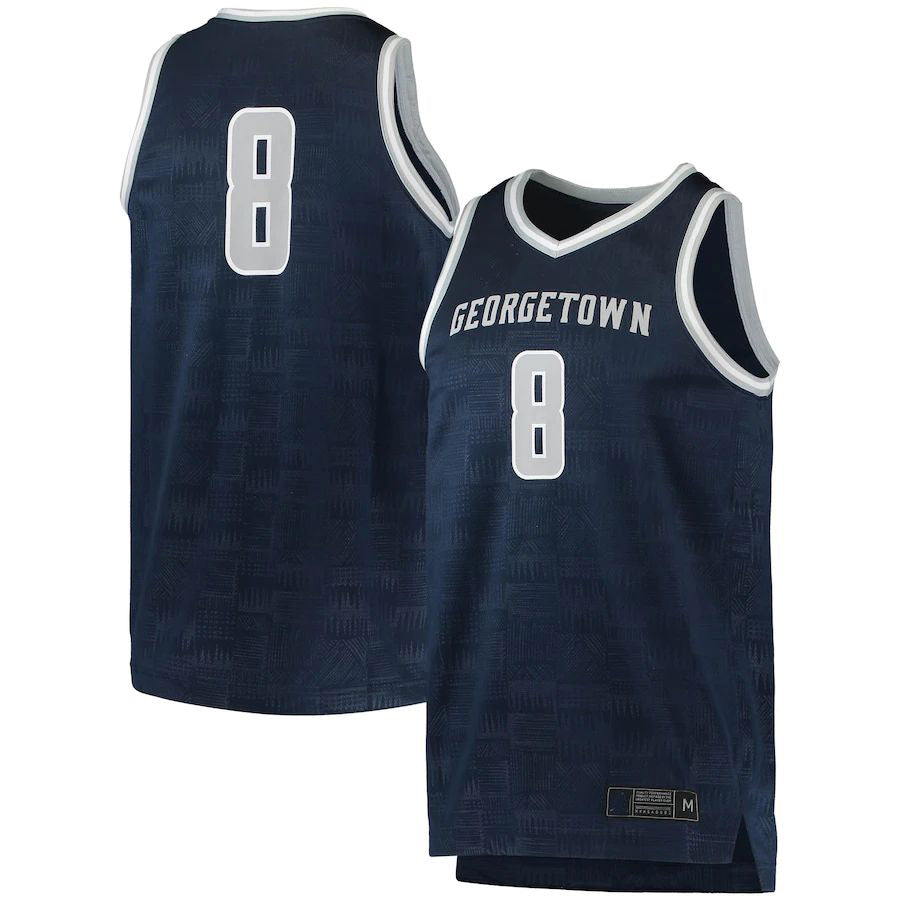 Custom #8 Navy Basketball Shirt Top
