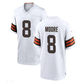 Custom #8 White CLE Football Shirt Top