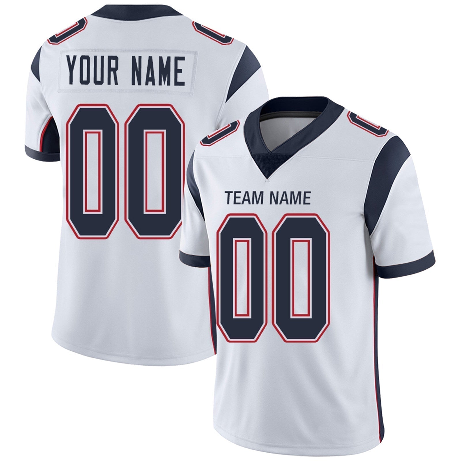 Custom Navy NE Football Shirt Top
