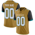 Custom Gold JAX Football Shirt Top