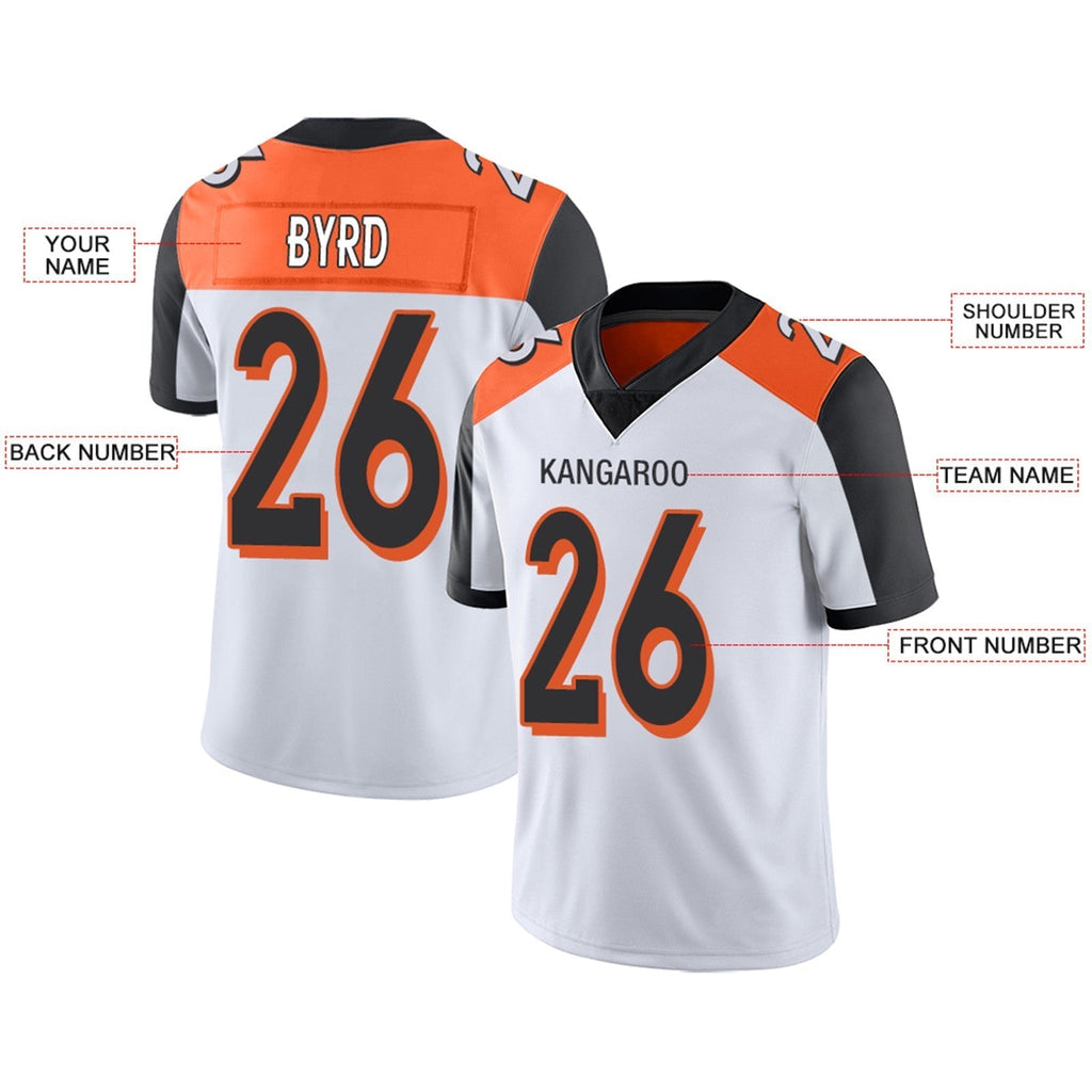 Custom Orange CIN Football Shirt Top