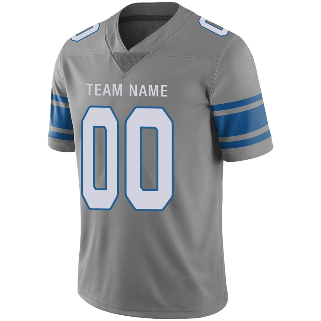Custom Blue DET Football Shirt Top