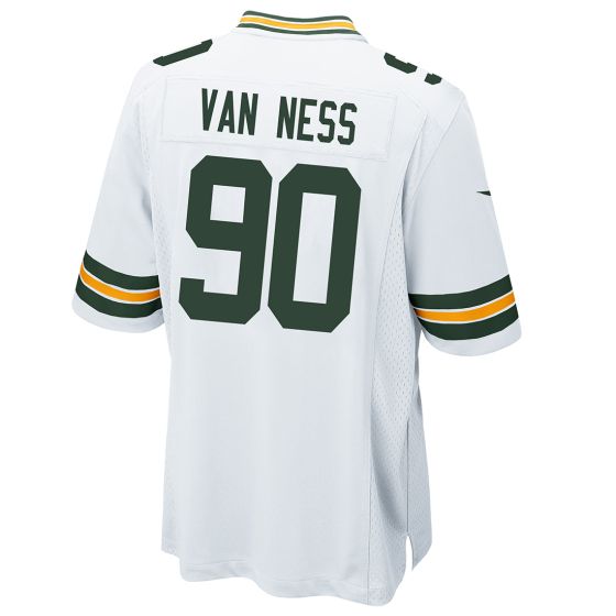 Custom #90 White GB Football Shirt Top