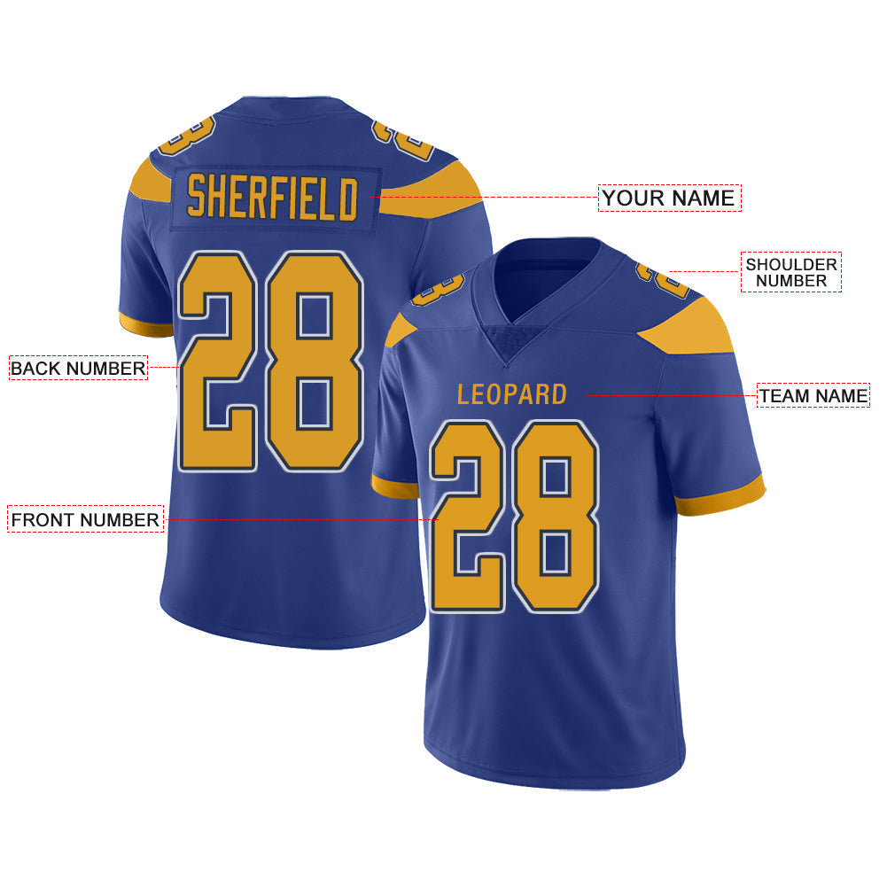 Custom Powder Blue LAC Football Shirt Top
