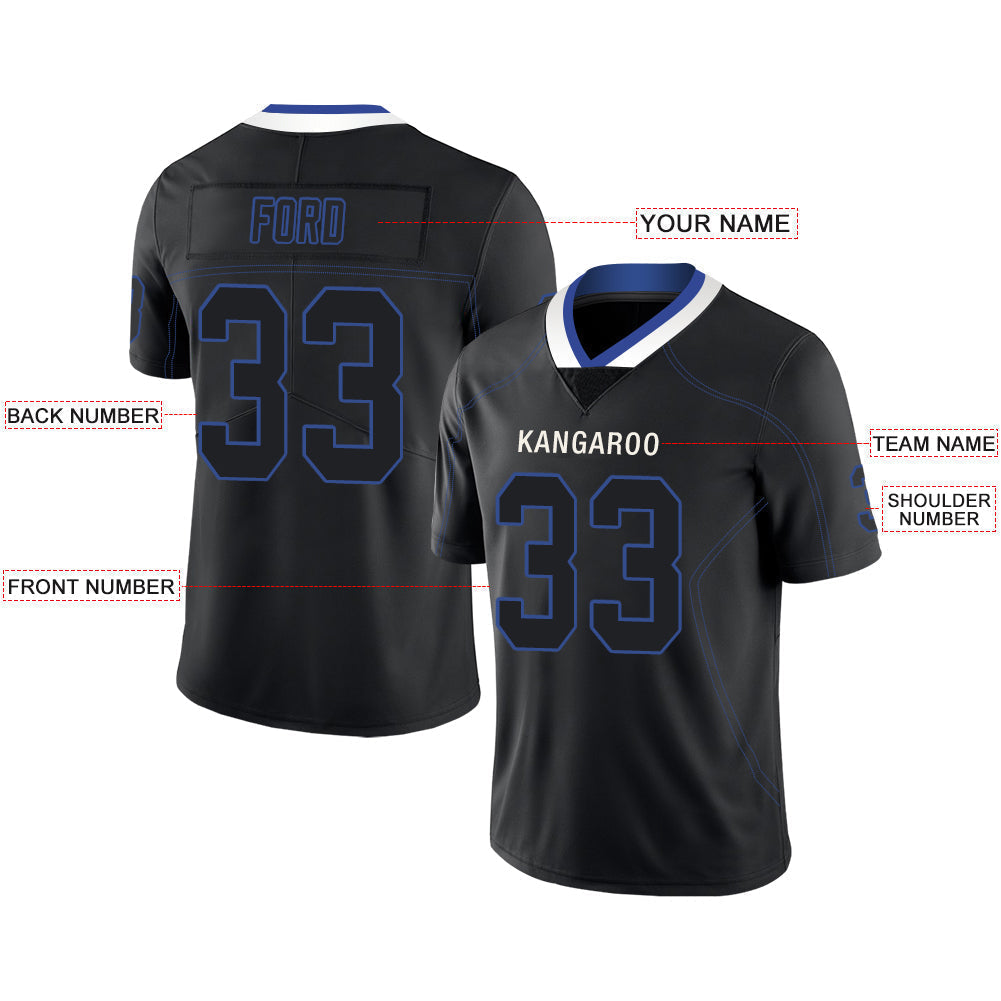 Custom Black IND Football Shirt Top